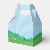 イースターパーソナライズされたエグカラフル狩りバニーチック フェイバーボックス (裏面サイド)