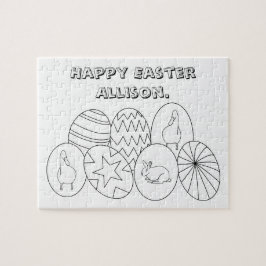 イースターパーソナライズされたエッグからカラーパズル ジグソーパズル