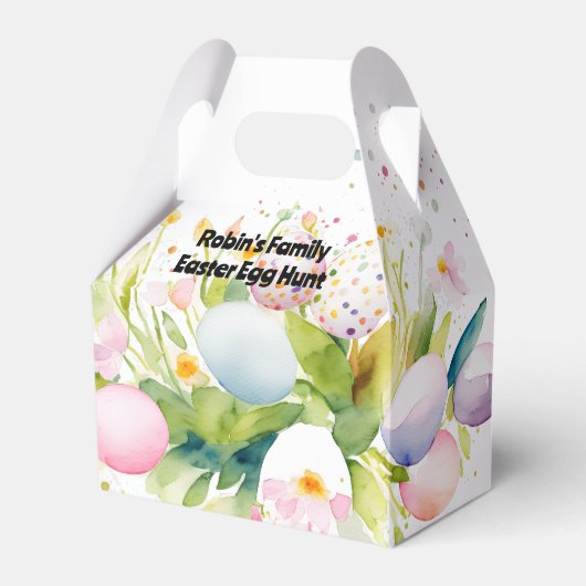 イースターパーソナライズされたエッグ狩りボックス フェイバーボックス (正面サイド)