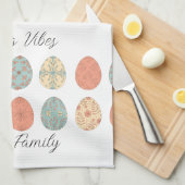 イースターパーソナライズされたキッチンタオル – パステルフローラ キッチンタオル (四つ折り)