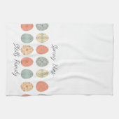 イースターパーソナライズされたキッチンタオル – パステルフローラ キッチンタオル (横)