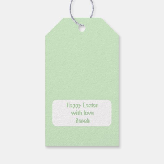 イースターパーソナライズされたギフトラベル-カスタムメッセージ ギフトタグ (裏面)