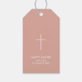 イースターパーソナライズされたクロス ギフトタグ (正面)