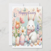 イースターパーソナライズされたグリーティングカードの水色 シーズンカード (正面)
