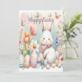 イースターパーソナライズされたグリーティングカードの水色 シーズンカード (スタンド正面)