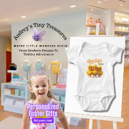 イースターパーソナライズされたシックベビーボディスーツ ベビーボディスーツ