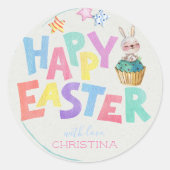 イースターパーソナライズされたスタンプ ラウンドシール (正面)