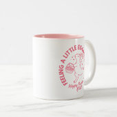 イースターパーソナライズされたバおもしろいニーの名前のシャツ ツートーンマグカップ (正面右)