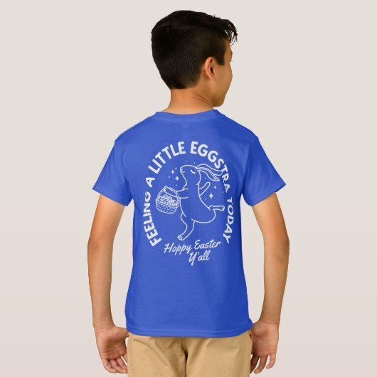 イースターパーソナライズされたバおもしろいニーの名前のシャツ Tシャツ (裏面フル)