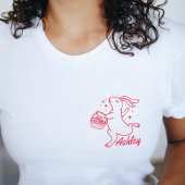 イースターパーソナライズされたバおもしろいニーの名前のシャツ Tシャツ