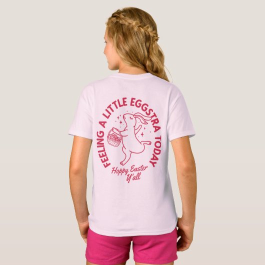 イースターパーソナライズされたバおもしろいニーの名前のシャツ Tシャツ (裏面フル)