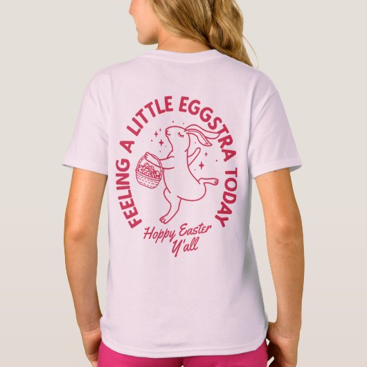 イースターパーソナライズされたバおもしろいニーの名前のシャツ Tシャツ (裏面)