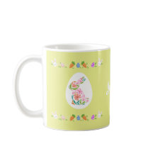 イースターパーソナライズされたバカラフルニーのコーヒーマグ