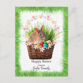 イースターパーソナライズされたバスケットホリディポストカード ポストカード
