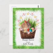 イースターパーソナライズされたバスケットホリディポストカード ポストカード (正面/裏面)