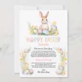 イースターパーソナライズされたバニーからのキッズレター 招待状 (正面)