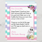 イースターパーソナライズされたバニーからの手紙 (正面/裏面)