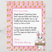 イースターパーソナライズされたバニーからの手紙 (正面/裏面)