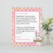 イースターパーソナライズされたバニーからの手紙 (スタンド正面)