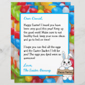 イースターパーソナライズされたバニーからの手紙 (正面/裏面)