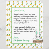 イースターパーソナライズされたバニーからの手紙 (正面/裏面)