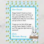 イースターパーソナライズされたバニーからの手紙 (正面/裏面)