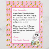 イースターパーソナライズされたバニーからの手紙 (正面/裏面)