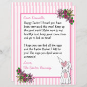 イースターパーソナライズされたバニーからの手紙 (正面/裏面)