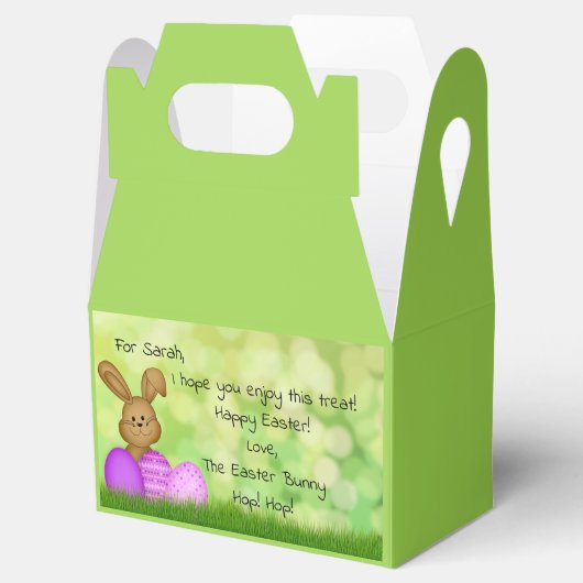 イースターパーソナライズされたバニーからキッズビーフボックス フェイバーボックス (オープン)