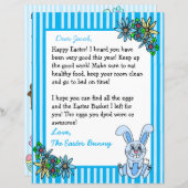 イースターパーソナライズされたバニーの両側からの手紙 (正面/裏面)