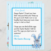 イースターパーソナライズされたバニーの両側からの手紙 (正面/裏面)