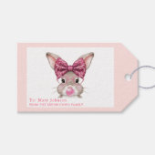 イースターパーソナライズされたバニーギフトラベル子供へ ギフトタグ (正面(横))