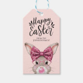 イースターパーソナライズされたバニーギフトラベル ギフトタグ (正面)