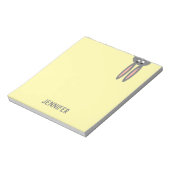 イースターパーソナライズされたバニーパステルイエローキッズ ノートパッド (回転)