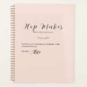 イースターパーソナライズされたバニープランナー – ソフトピンク プランナー手帳 (正面)