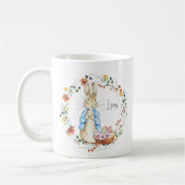 イースターパーソナライズされたバニーマグ コーヒーマグカップ (左)