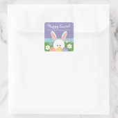 イースターパーソナライズされたバニー卵ラベルシール スクエアシール (バッグ)