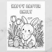 イースターパーソナライズされたバニー文字子供へ (裏面)