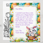 イースターパーソナライズされたバニー文字子供へ (正面/裏面)