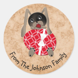 イースターパーソナライズされたバニー ラウンドシール