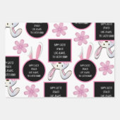 イースターパーソナライズされたバニー ラッピングペーパーシート (正面3)