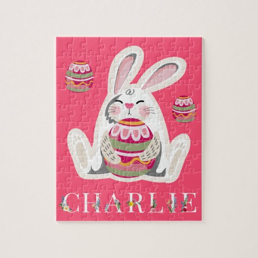 イースターパーソナライズされたファイリーバラパズル ジグソーパズル (縦)
