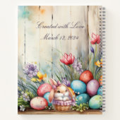 イースターパーソナライズされたファミリーレシピクックブック ノートブック (裏面)