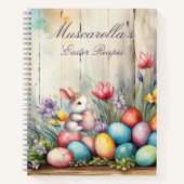 イースターパーソナライズされたファミリーレシピクックブック ノートブック (正面)
