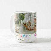 イースターパーソナライズされたフォトコラージュマグ コーヒーマグカップ (正面左)