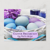 イースターパーソナライズされたブレックファーストレシピテンプレート ポストカード (正面)