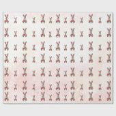 イースターパーソナライズされたラッピング紙 – かわいいバニー ラッピングペーパー (フラット)