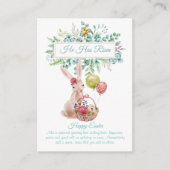 イースターパーソナライズされたヴィンテージ予算の写真 アドバイスカード (正面)