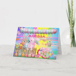 イースターパーソナライズされた折り畳みグリーティングカード カード