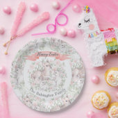 イースターパーソナライズされた春ディアバニー ペーパープレート (パーティー)